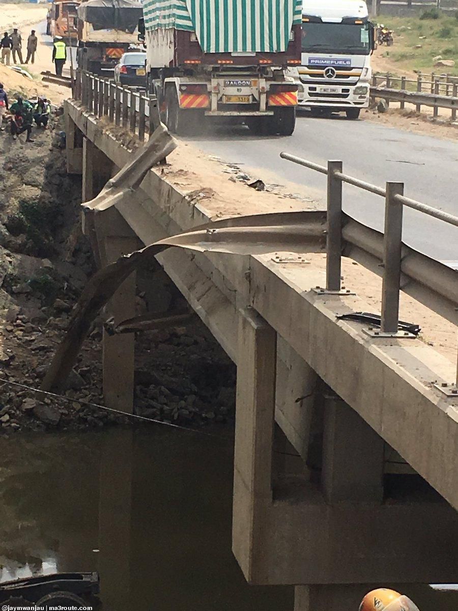 Accident on Athi river bridge (courtesy)