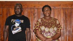 Malindi MP Aisha Jumwa and her bodyguard, Okuto Otieno