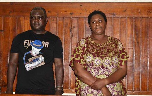 Malindi MP Aisha Jumwa and her bodyguard, Okuto Otieno