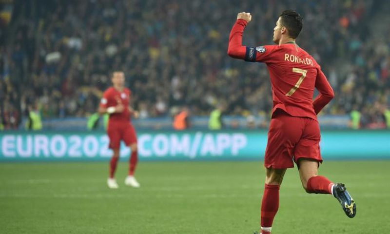 Cristiano Ronaldo celebrated a milestone when he scored but Portugal lost to Ukraine