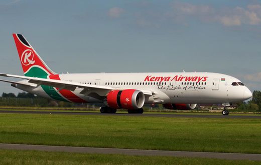 A Kenya Airways plane