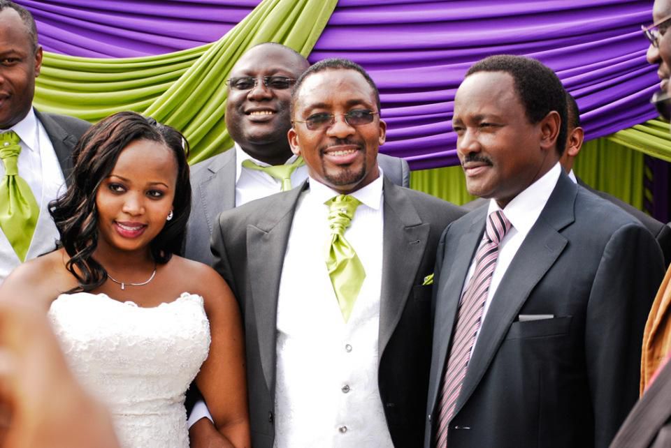 Pastor Nganga with his wife Loice and Wiper party leader Kalonzo Musyoka