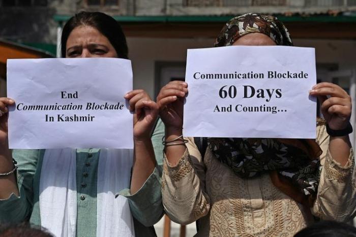 New Delhi ended Kashmir's autonomy on August 5 and imposed a mobile phone and internet blackout as part of a huge security clampdown