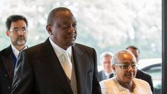 President Uhuru Kenyatta in highly formal tailcoat during Japan Emperor Naruhito's enthronement in Tokyo