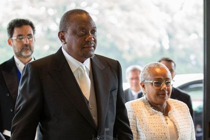 President Uhuru Kenyatta in highly formal tailcoat during Japan Emperor Naruhito's enthronement in Tokyo