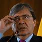 Colombia's Foreign Minister Carlos Holmes Trujillo, pictured in April 2019, said that authorities in his country "will not give in to provocation"