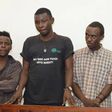 From left: Mnyika Maganga, Fredrick Gitari, Stephen Malenya and Mohamed Bwika at the Mombasa Court