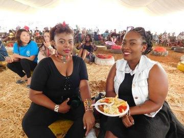 Fans at Koroga Festival. Meal Time