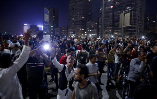 Such demonstrations are rare after Egypt effectively banned protests under a law passed following the 2013 military ouster of Islamist ex-president Mohamed Morsi