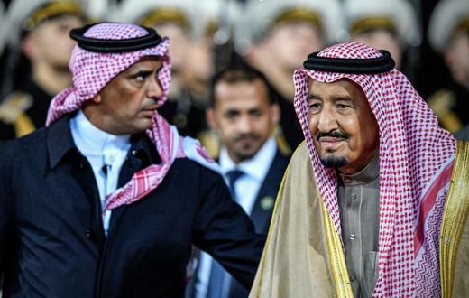 General Abdel Aziz al-Fagham (R) was well known in Saudi Arabia as the personal bodyguard of Saudi Arabia's King Salman