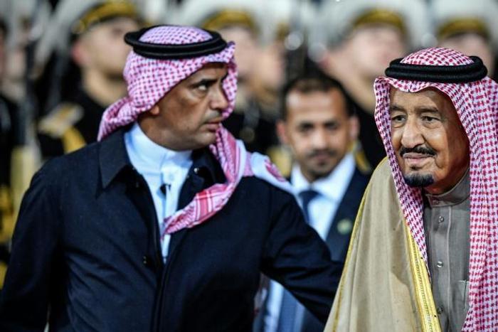 General Abdel Aziz al-Fagham (R) was well known in Saudi Arabia as the personal bodyguard of Saudi Arabia's King Salman