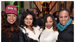 File image of Betty Kyallo (L) with Nana Gecaga (extreme right)