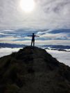 Williams takes in the view from Roys Peak in New Zealand.