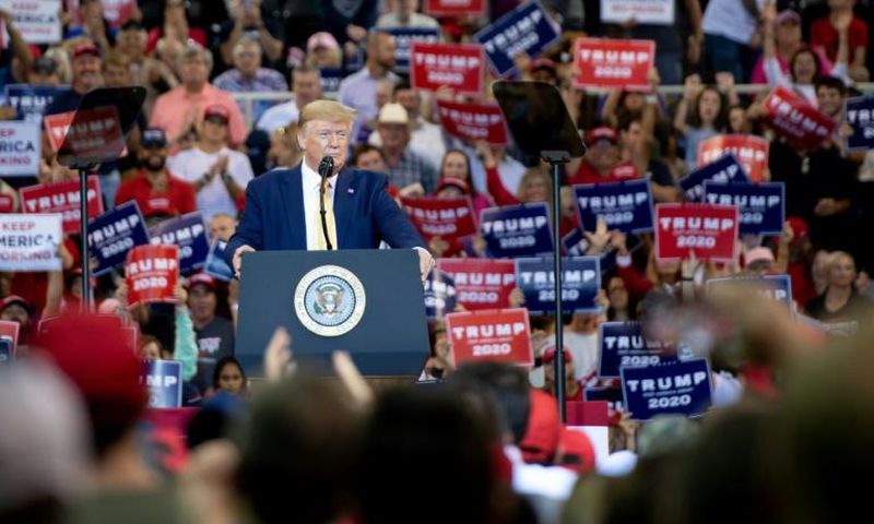 Framing himself as the victim of a Democratic and fake-news-media plot, Trump galvanized supporters at a rally in Louisiana