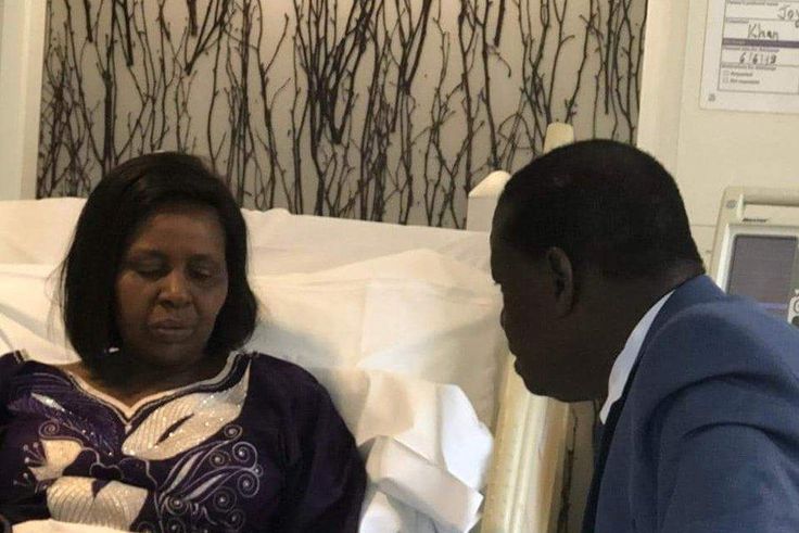 Former PM Raila Odinga visits Bomet Governor Joyce Laboso at London hospital during UK tour. Bomet Governor Joyce Laboso moved from London to India for specialized treatment