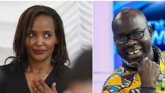 A collage image of Anne Thumbi(L) and the late Ken Okoth(R)