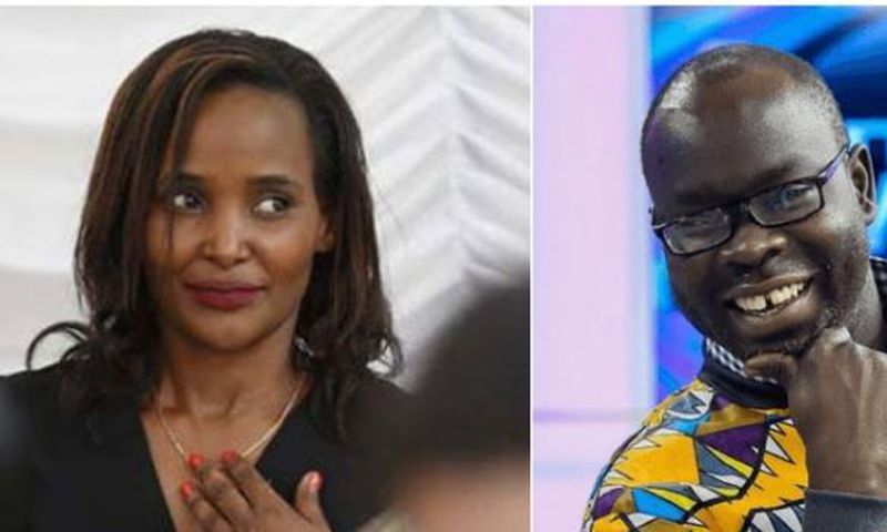 A collage image of Anne Thumbi(L) and the late Ken Okoth(R)