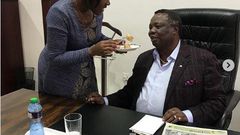 KTN's Mary Kilobi with her Hubby Francis Atwoli