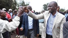 DP William Ruto interacts with Nairobi residents. His office has received an additional Sh50 million for foreign travel (Twitter)