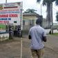 The entrance to the bilingual high school in Buea, capital of the Southwest region of Cmaeroon. Schools are high stakes in the separatist crisis wracking the two largely English-speaking regions of a mostly francophone country
