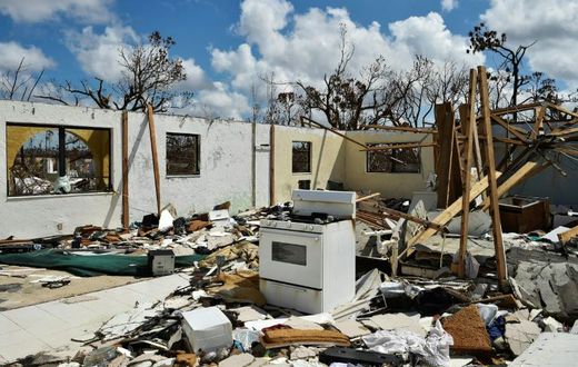 A destroyed home in Freeport on Grand Bahama on September 10