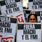 People protest in Buenos Aires in August 2019 against President Mauricio Macri's economic policies