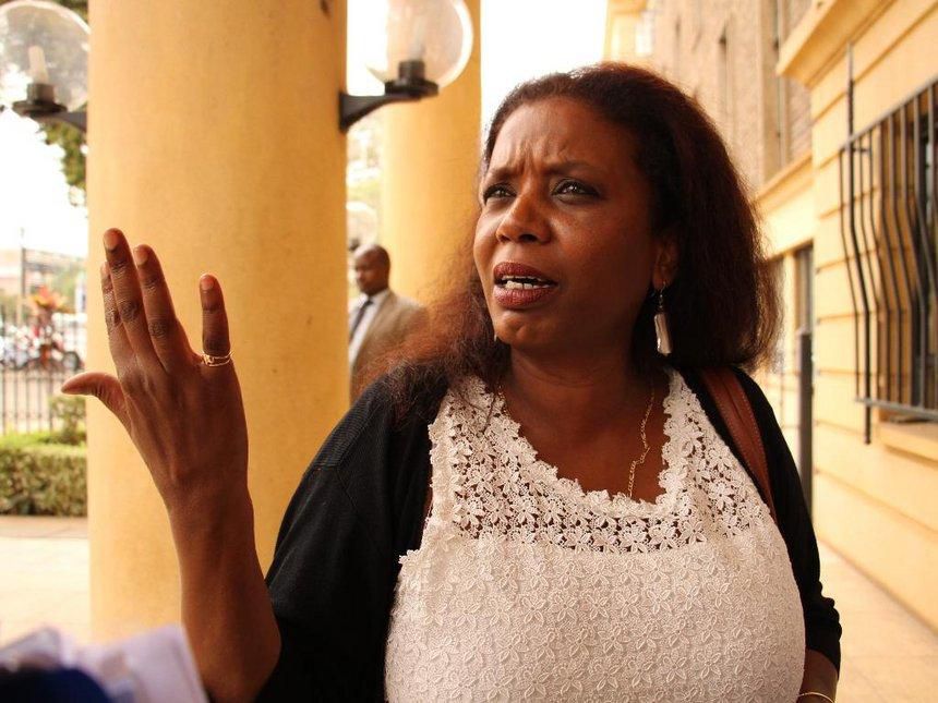 Nominated MP Jeniffer Shamalla at the Milimani Law Courts