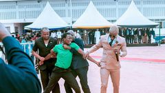 Harmonize speaks after fan dramatically disrupted his performance for Magufuli