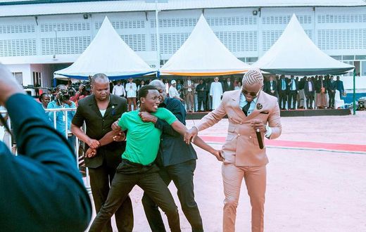 Harmonize speaks after fan dramatically disrupted his performance for Magufuli
