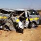 File image of the mangled wreck of a matatu which was involved in a road accident with a lorry near Masimba market in Kajiado County in March