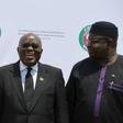 Presidents Muhammadu Buhari of Nigeria (L), Nana Akufo-Addo of Ghana (C) and Julius Maada Bio of Sierra Leone were among the leaders meeting in Ouagadougou