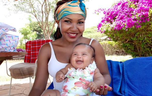 Carolina with her baby