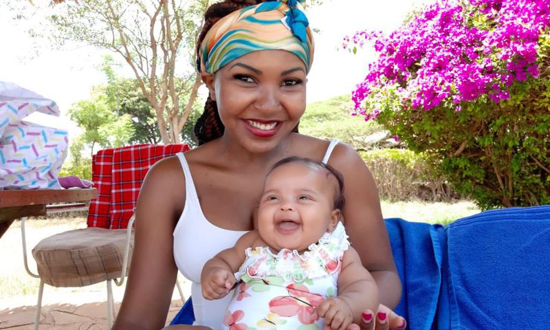 Carolina with her baby