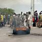 Protesters block a main road in the northern Nigerian city of Maiduguri, demanding the authorities ban a local anti-Boko Haram militia they say is abusing them