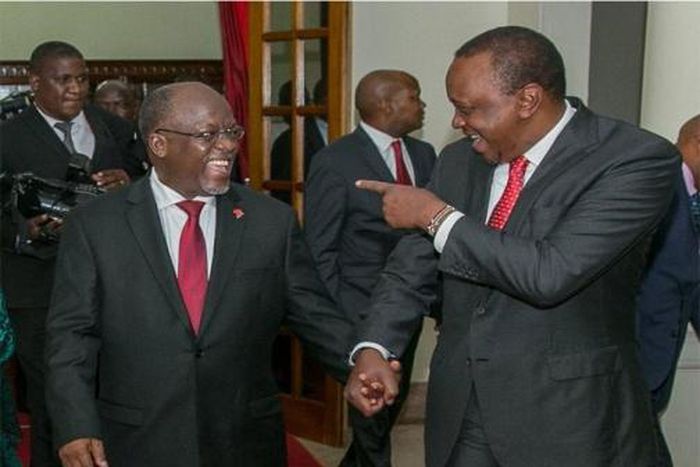 John Pombe Magufuli and Uhuru Kenyatta