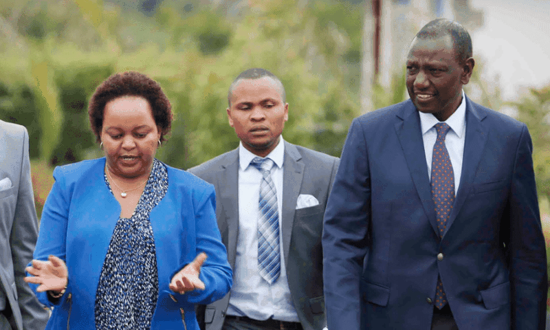 DP William Ruto and Kirinyaga Governor Anne Waiguru in Karen