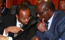 IEBC Chairman Wafula Chebukati and Commissioner Boya Molu