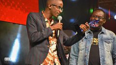 Mwalimu Churchill with Njugush