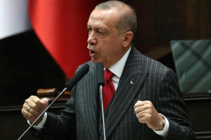 Turkish President Recep Tayyip Erdogan (pictured May 7, 2019) said there is "absolutely no question of (Turkey) taking a step back from the S-400s purchase"