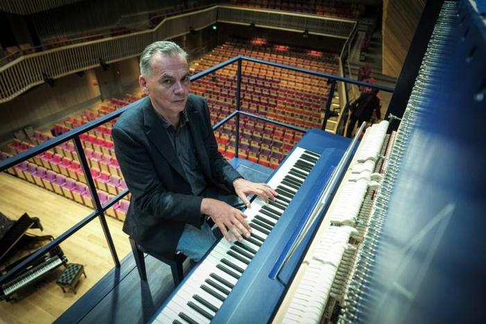 It is believed to be the world's largest vertical piano which stands one metre taller than the current World Record holder.