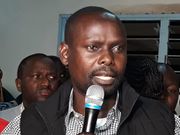 Bernard Okoth who emerged victorious in the ODM party nominations and will face off with Jubilee's MacDonald Mariga