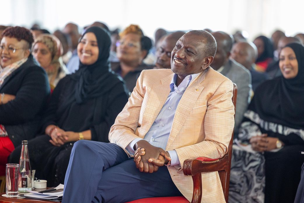 President William Ruto at a Kenya Kwanza-ODM joint parliamentary group meeting in Karen