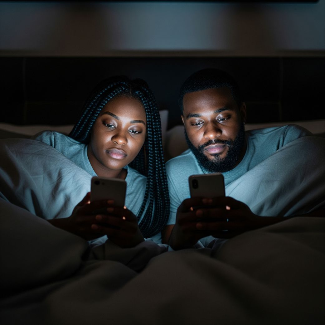Bedtime scrolling does double damage to health and the relationship