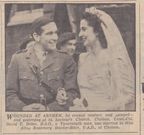 DT Dobie in British Army regalia at his wedding