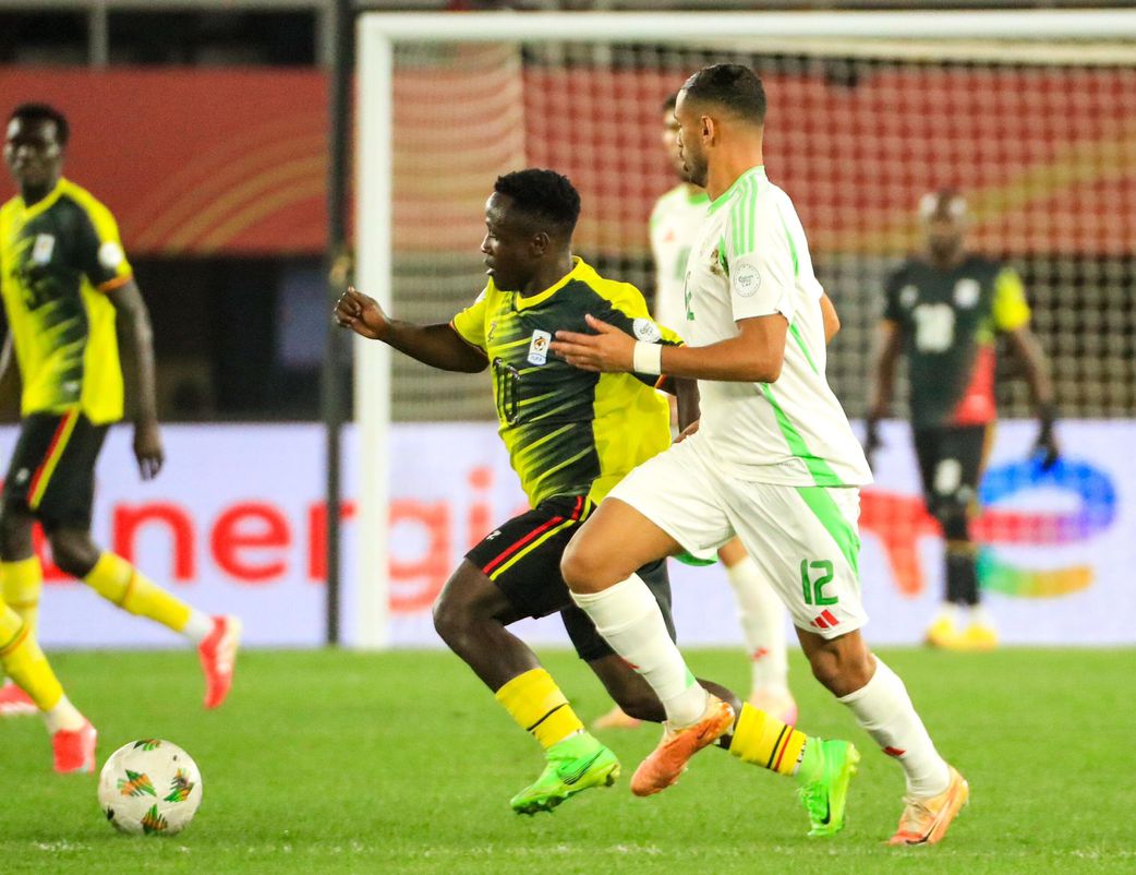 Uganda Cranes player during their opening match against Algeria in the CHAN 2024 tournament