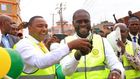 Nairobi Governor Johnson Sakaja with Deonysias Mwangi Waithira, the MCA for Githurai Ward