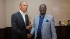 File image of former U.S. president Barack Obama with former Prime Minister the late Raila Odinga who died on Wednesday, October 15