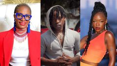 From left: TikToker Nyako, comedian Flaqo and Elsa Majimbo