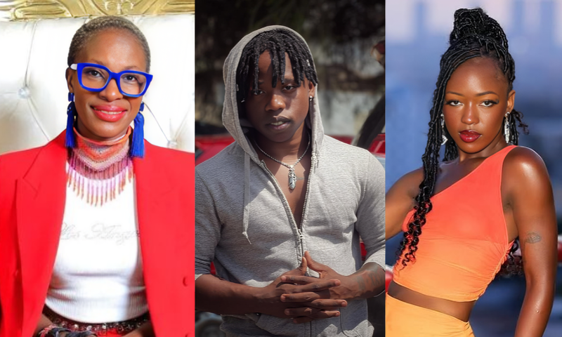 From left: TikToker Nyako, comedian Flaqo and Elsa Majimbo
