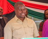 Kiharu MP Ndindi Nyoro at a public event in Murang'a County